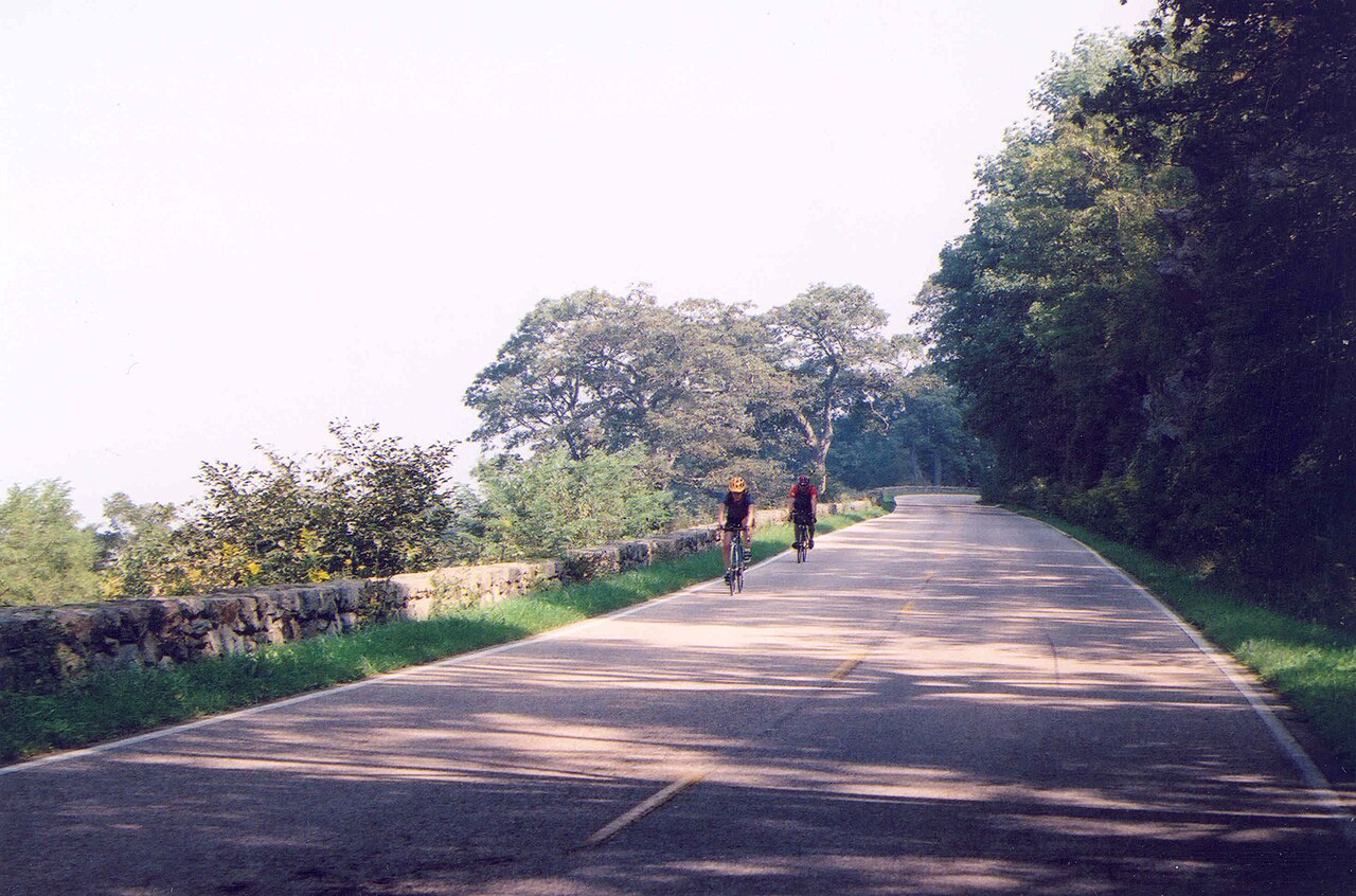 Cyclists on Skyline Drive